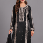 Midnight Noir Embroidered 3-Piece Suit
