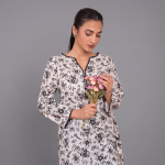 Monochrome Floral Printed 2-Piece Co-Ord Set
