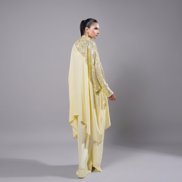 Asymmetric Sequin Kaftan Tunic & Trouser Set