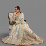 Embellished Pastel Mint Anarkali Set