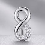 Orenoor Silver Infinity Diamond Earrings