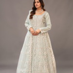 Celestial Mint Hand-Embellished Maxi Gown