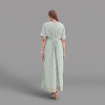 Manahil Embellished Mint Green Kaftan Maxi Dress