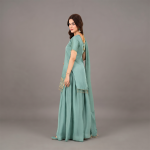 Seafoam Luxe Embroidered Gharara Suit