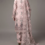 Rose Quartz Floral Embroidered Ensemble
