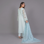 Pastel Blue Embroidered Lawn Coordinate Set