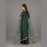 Dark Green Embroidered Suit