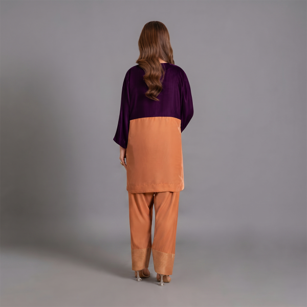 Royal Plum Colorblock Co-Ord Set