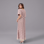 Manahil Embellished Mauve Kaftan Maxi Dress