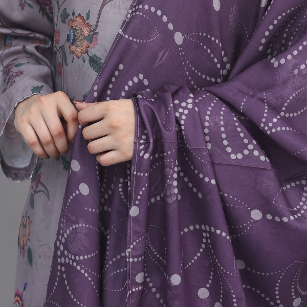 Lavender Bloom Printed 3-Piece Suit