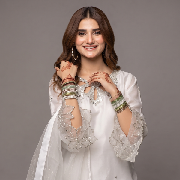 Ivory Pearl Elegance Silk Suit