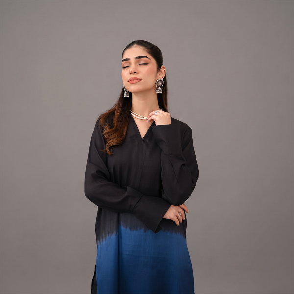 Midnight Ombré V-Neck Tunic Set
