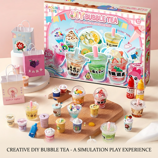 Xiaoling Toy Milk Tea Bobo DIY Series Creative Cream Glue DIY Girls