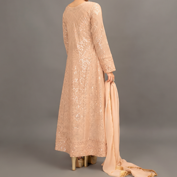 Peach Lumière Embellished 3-Piece Formal Suit