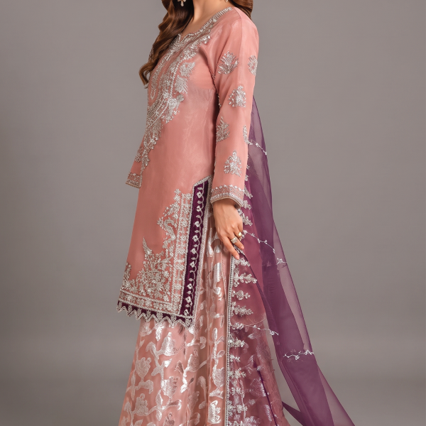 Rose Quartz Embroidered Luxury 3-Piece Suit
