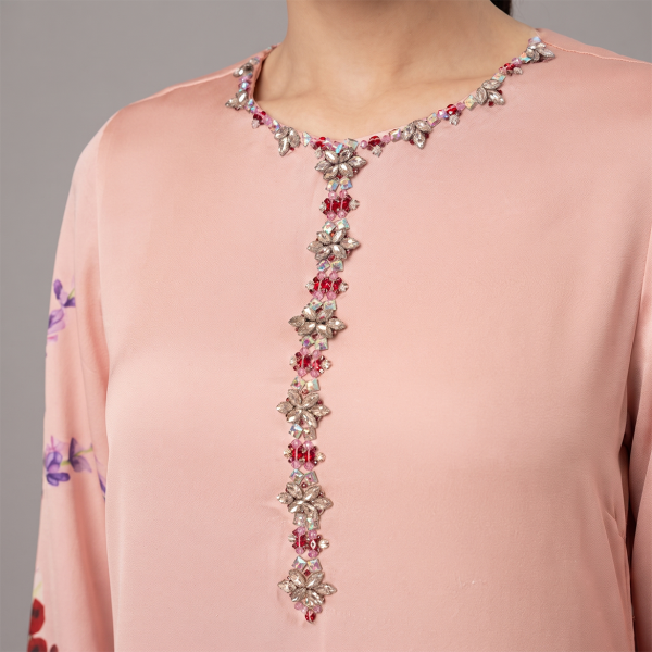 Pastel Peach Floral Co-ord Set