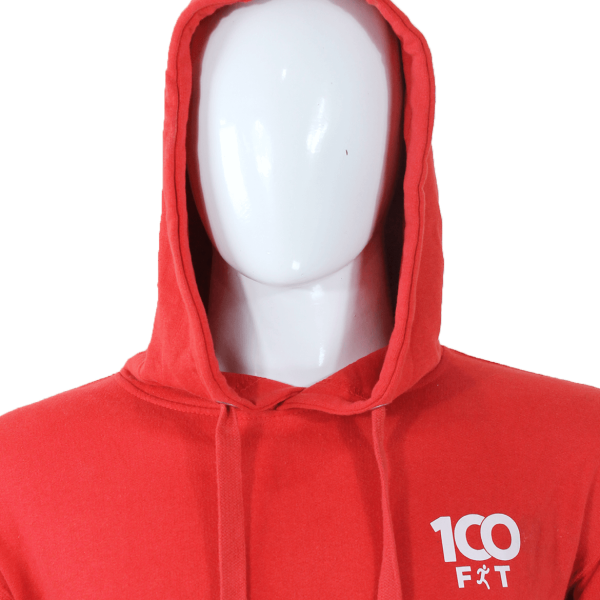 100 Fit Classic Red Hoodie – Comfortable Wear