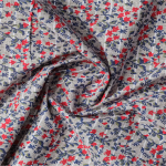 Red Over Grey Floral Printed Casual Shirt