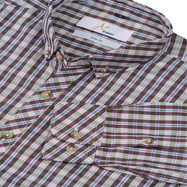 Light Red Green Tartan Casual Shirt