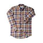 Brown Light Pink Plaids Casual Shirt