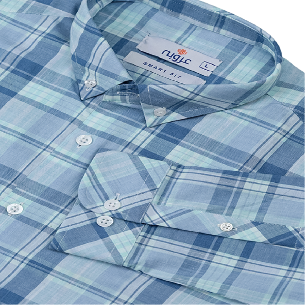 Blue Checkered Casual Shirt