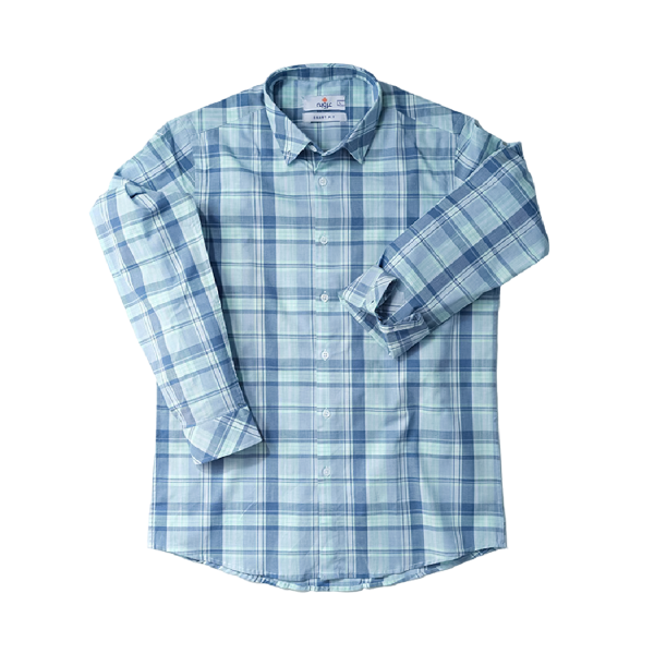 Blue Checkered Casual Shirt