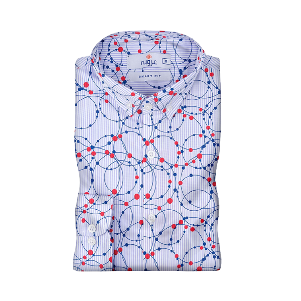 Purple Curve Printed Casual Shirt