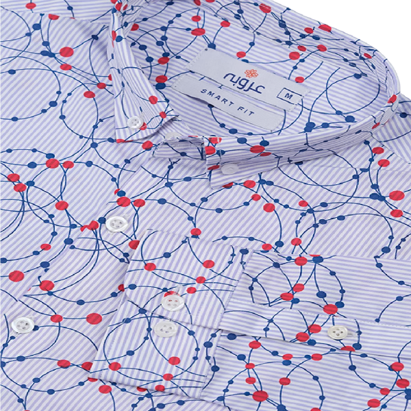 Purple Curve Printed Casual Shirt