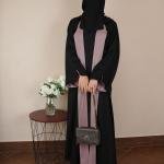 Two-Tone Piping Abaya
