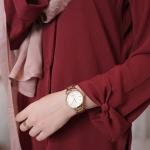 Deep Maroon Modest Button-Down Co-ord Set